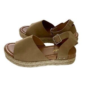 Athlefit Platform Sandals Espadrille Wedge Open Toe Size 39 US Size 8.5 New
